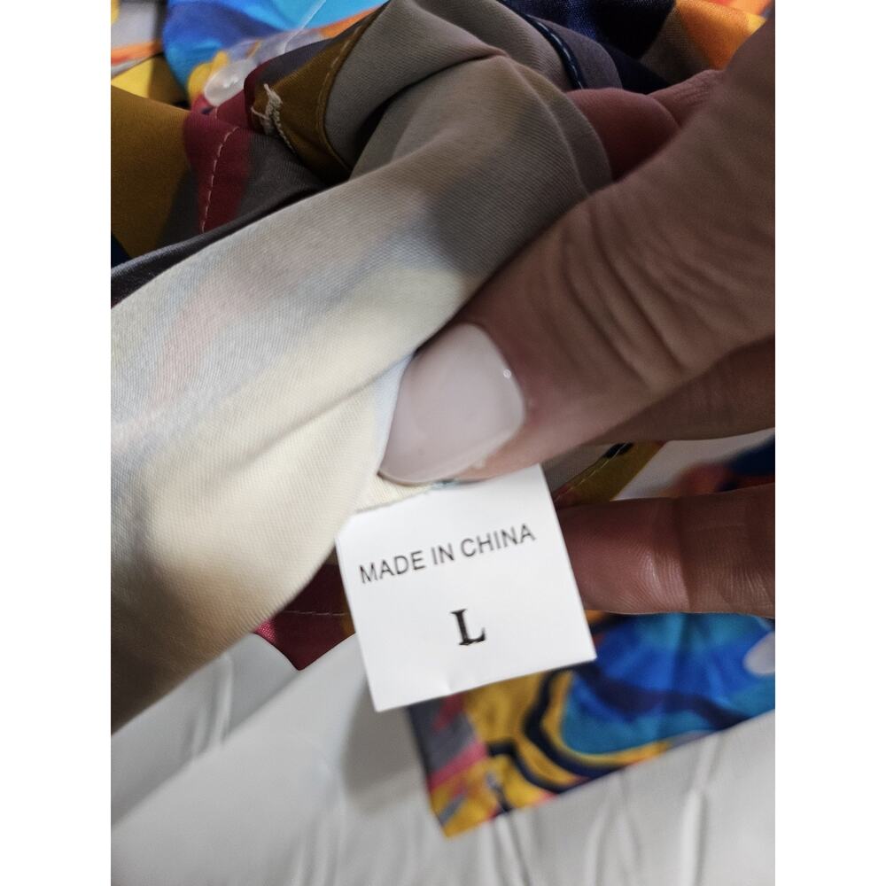 Colorful Abstract Print Shirt and Pants Set by TFY Collection - Picture 6 of 14